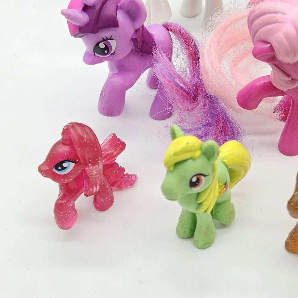 Lot of 10 My Little Pony Figures Blind Bag Mini Hair Ponies Hasbro MLP Lot